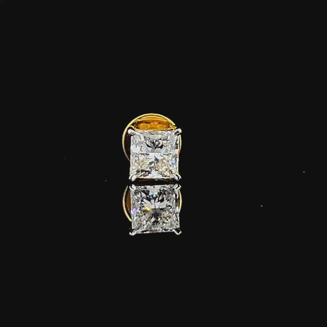 1 CTS Lab Grown Diamond Men's Ear Stud (Princess Cut)